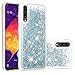 Produktbild Dclbo Hülle für Samsung Galaxy A70, Handyhülle Transparent Flüssig Glitzer Bling Case Schutzhülle Weich Silikon TPU Hülle Durchsichtig Etui Dünn Glänzend Cover für Samsung Galaxy A70-Silber