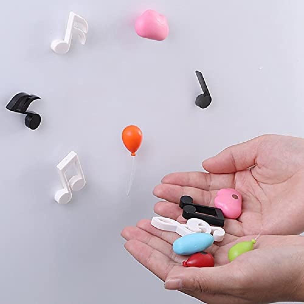 A2K Zone Music Design Decorative Small Magnet Removable Funny Locker Notices, Multi Color Set of 6