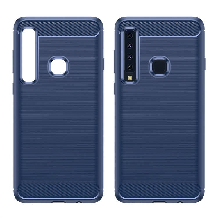 Image of Hybrid Carbon Fiber Back Case for Samsung Galaxy A9 2018 (Blue)