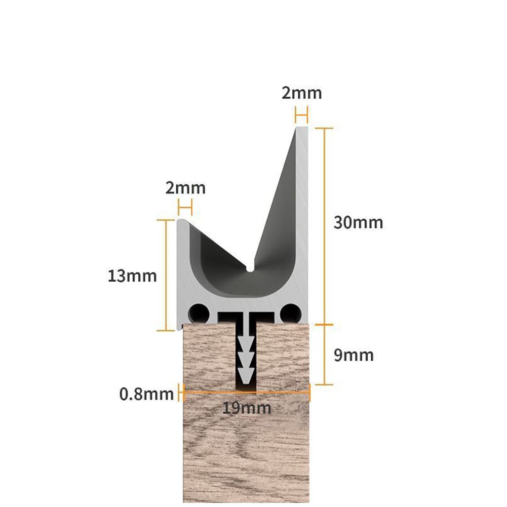 Hoopever 600mm Finger Edge Pulls, 2Pack L Shape 90°Concealed Handles with Snaps - Image 3