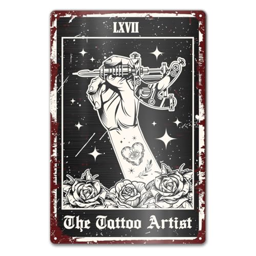 Vintage Tattoo Shop Studio Metal Signs Wall Decor, Tattoo Artist ...
