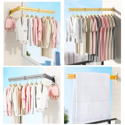 Porte-vêtements mural pliable pour optimiser les petits placards