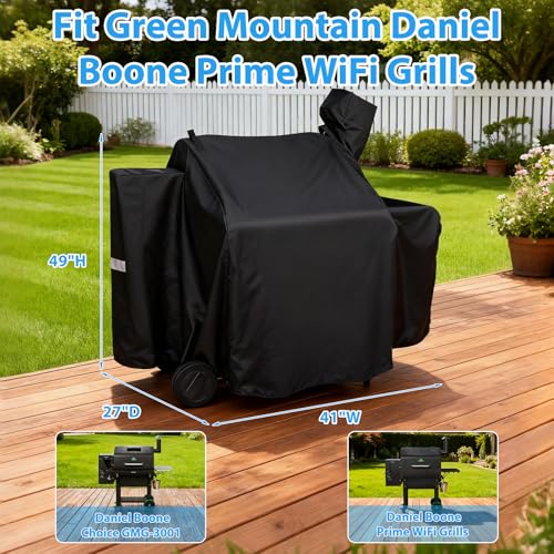 Image of Utheer Grill Cover for Green Mountain Daniel Boone Cover, 600D Waterproof