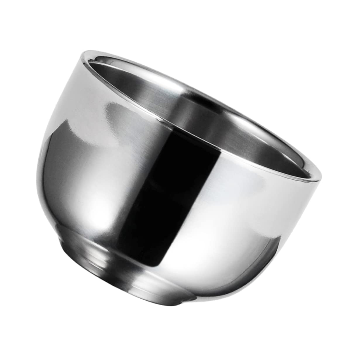 Didiseaon Stainless Steel Brush Bowl Men's Shaving Soap Bowl Foaming Shaving Cup