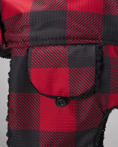 Bass Creek Outfitters Men's Winter Hat - Ushanka Trapper Bomber Cap With Ear Flaps, Size One Size, Red Plaid #TOP2