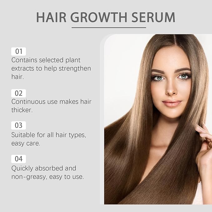 Gel de Azúcar Desoxirribosa para el Crecimiento del Cabello, Esencia para el Engrosamiento del Cabello para Hombres y Mujeres, Suero Reparador Fuerte