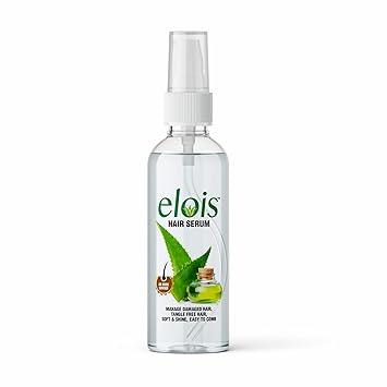 Elois Hair Serum For Men & Women| Enriched with Argan & Aloe Vera Oil | Repair For Dry and Damaged Hair | Help for Everyday Styling & Frizz-free hair - 45 ml (Pack of 2)