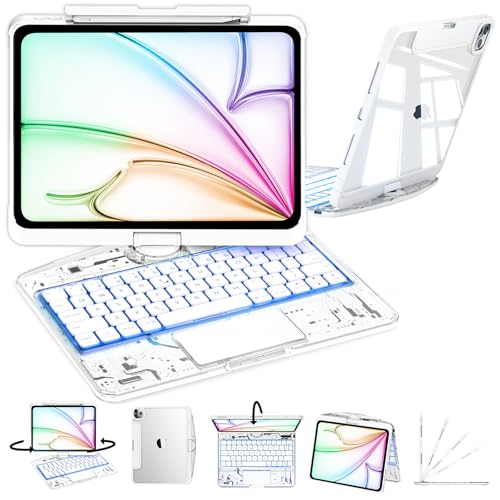 iPad 第10世代 第11世代 キーボードケース 360度回転 白 Amazon.co.jp: CNAIDUNR クリア iPad キーボードケース iPad 10th 10.9