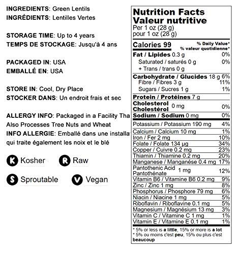 Miniatura 4 de Lentejas verdes orgánicas y convencionales