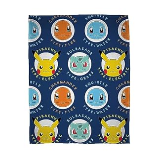 Character World Official Pokemon Fleece Throw Blanket | Super Soft Warm Throw, Gotta Design with Pikachu | Perfect For Home, Bedroom, Sleepovers & Camping | Size 100 x 150cm