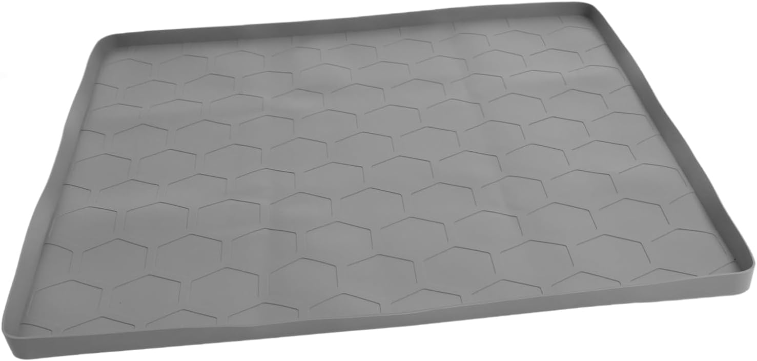 Mikinona Sink Mat Tray for Kitchen and Bathroom Cabinets Liner Non- Drip Tray Protector for Appliances and