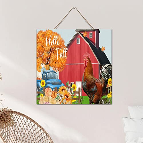 Décoration murale en bois Hello Fall de qualité supérieure 30 cm - 6