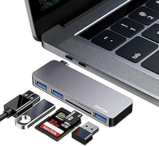 USB C Hub, Type C Hub 5 in 1 MultiPort Adapter with 3* USB 3.0 Ports and SD/TF Card Reader, USB C Adapter Compatible with Macbook, Macbook Pro/Air, Dell XPS, HP Spectre 12/13 and More USB C Devices