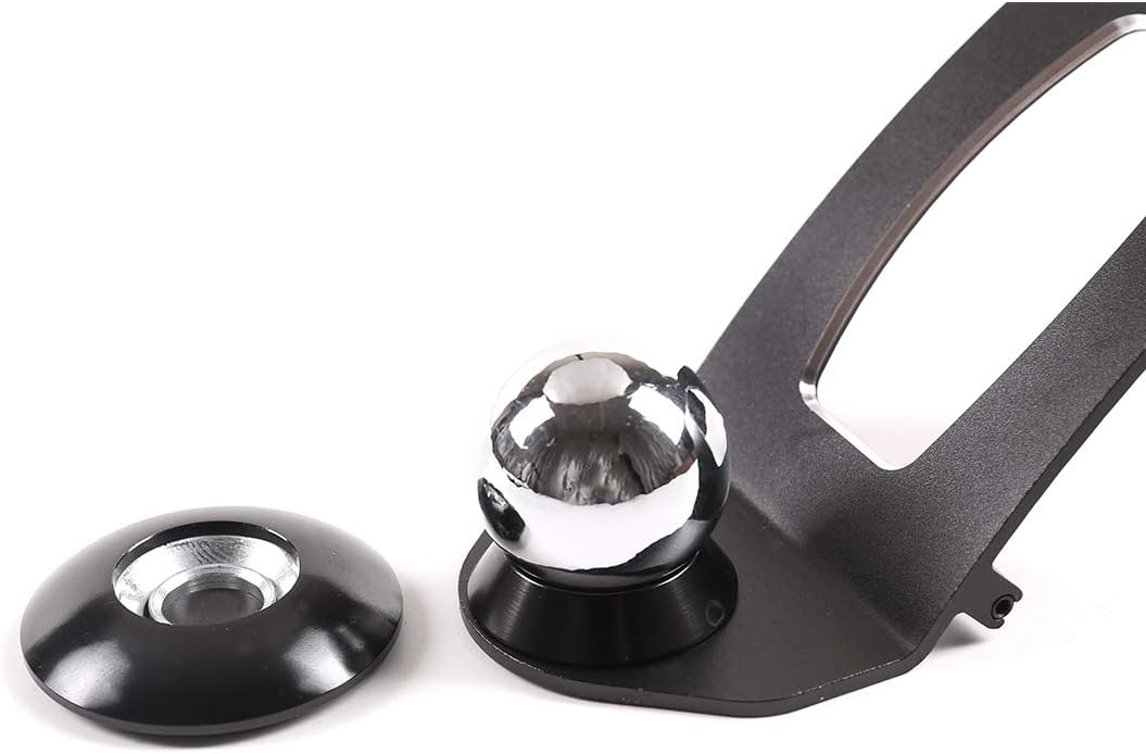 YIWANG Alumium Alloy Mobile Phone Holder Trim for BMW X5 E70 2007-2013 X6 E71 2008-2014 Car Accessories (Black)