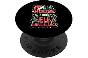 This House is Under Elf Surveillance Funny Elf Christmas PopSockets Adhesive PopGrip