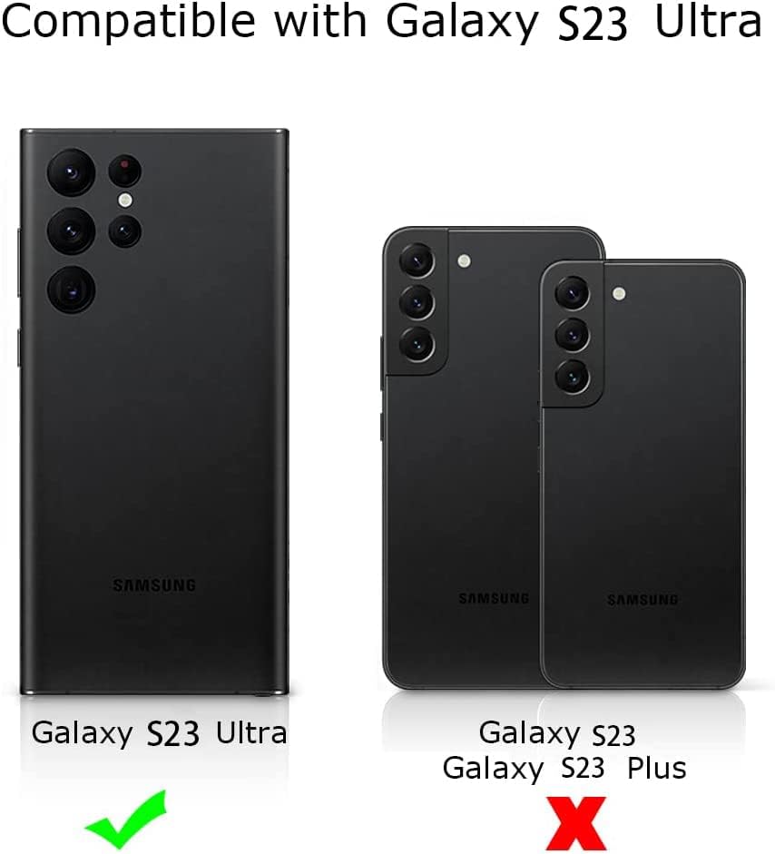 Miniatura 2 de DAKORIE Protector de lente de cámara para Galaxy S23 Ultra protector de lente de aleación de aluminio para Samsung Galaxy S23 Ultra negro