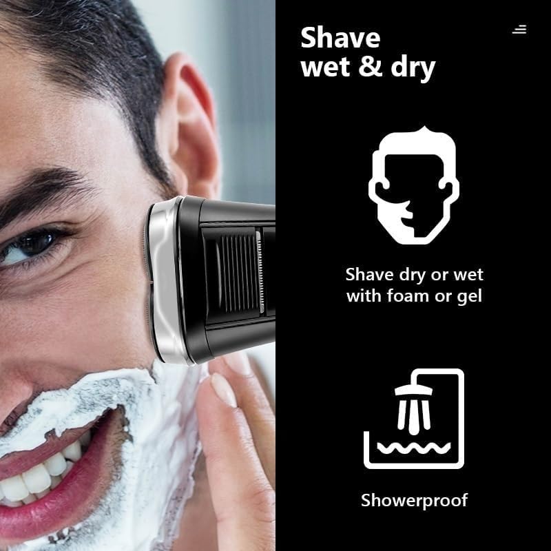 GeRRiT Rasoi Elettrici for Uomini Calvi, Rasoio Elettrico Impermeabile a Ricarica Rapida Rasoio da Uomo Ricaricabile Rasoio Elettrico Barba Trimmer Macchina da Barba
