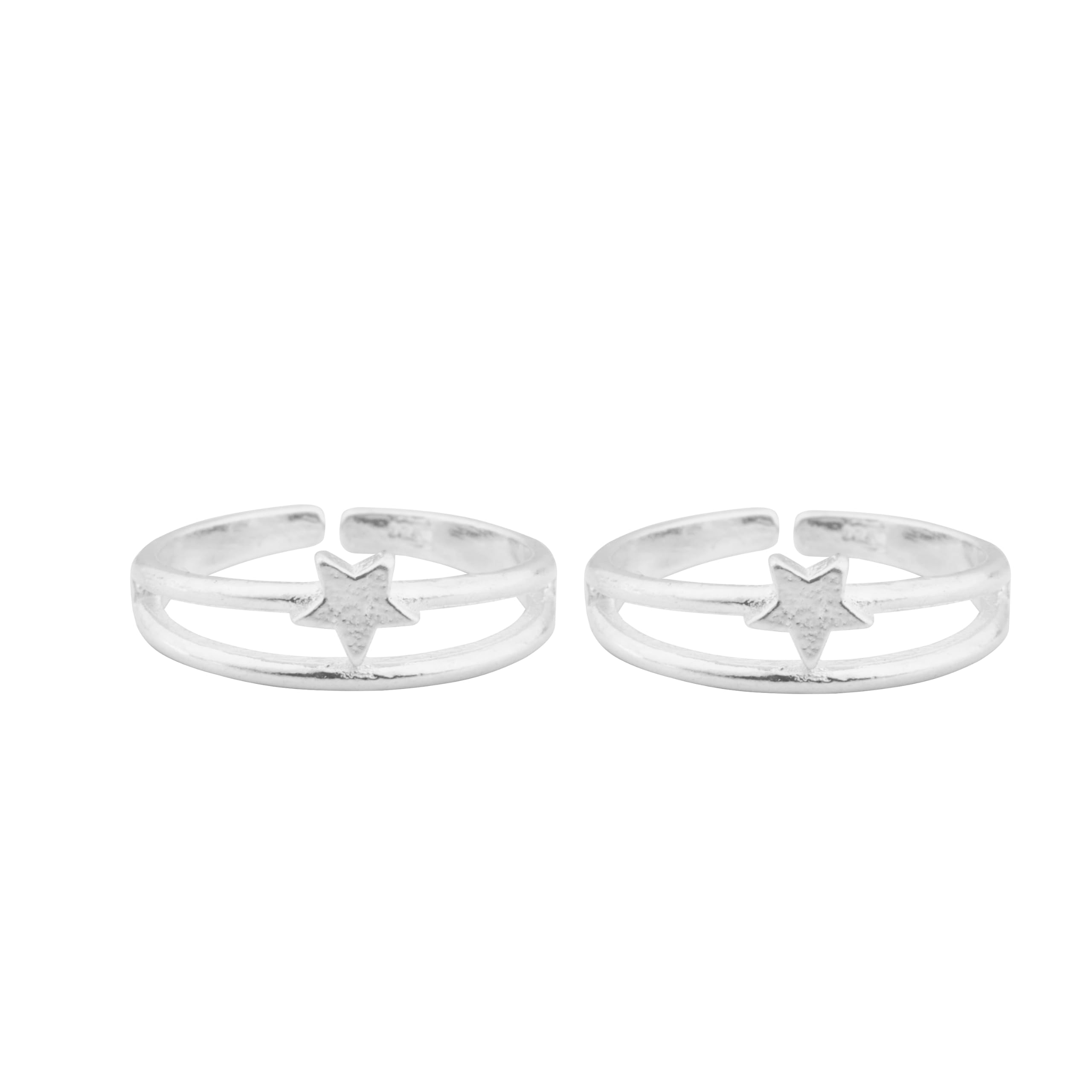 925 Sterling Silver Star Toe Rings for Women & Girls | Adjustable Open Toe Ring Pair | Minimalist Star Design Bichiya | Trendy Celestial Foot Ring for Daily Wear & Gifting With 925 Stamp & Certificate of Authenticity | 6 Month Warranty-image-42