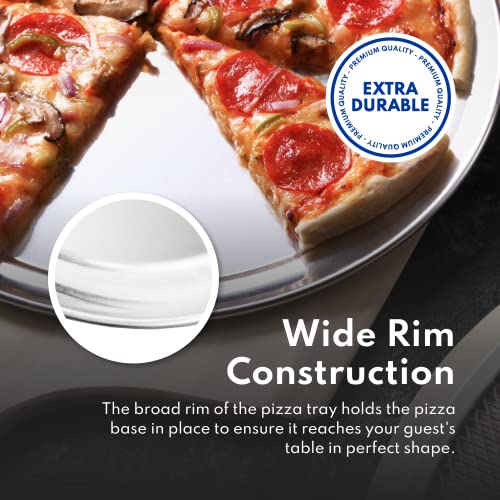 image for New Star Foodservice 51001 Restaurant-Grade Aluminum Pizza Pan, Baking