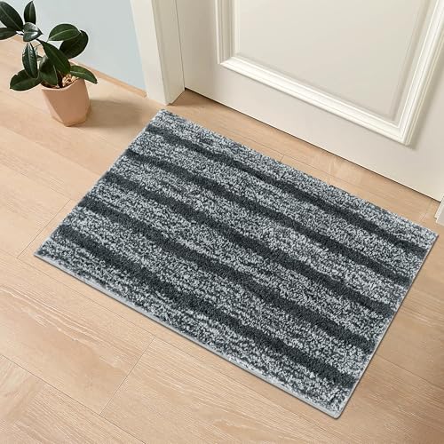 Image of RD TREND Microfiber Anti-Slip Door Mat for Entrance 45x75 cm | Anti-Skid, Quick Dry & Washable | Soft Absorbent Floor Mat for Bedroom, Home, Office & Kitchen (Ash Grey)