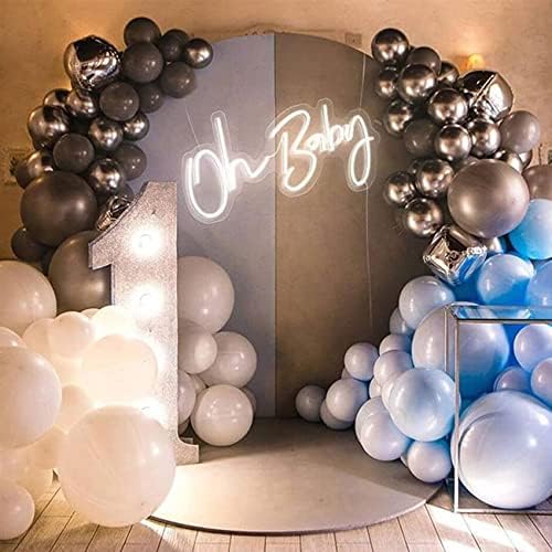 CALCA Oh Baby Led Neon Light, Large Neon Sign 23.5 X 11.8 inches for Baby Shower Decorations, Wedding Decor, Backdrop, Photo Prop, Home Decorations, Birthday Party Decor, UK Stock
