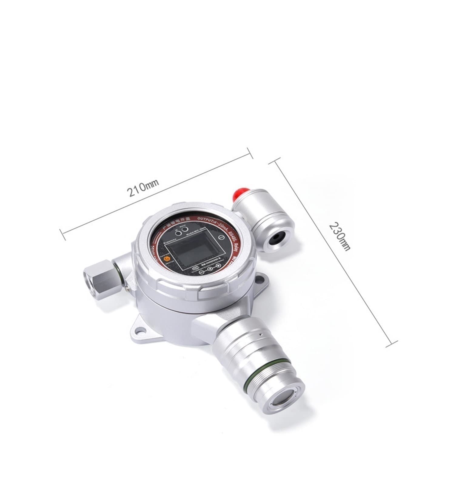 Detektor gazu, Detektor detektora gazu chloru detektor stężenia alarmowy jakości powietrza LCD Wyświetlacz, srebrny(0-20ppm)