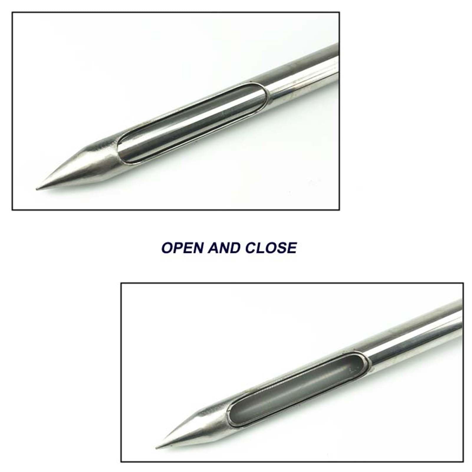 Probenahmegerät für Feststoffe und Getreide, Edelstahl-Doppelrotations-Getreide-Pulver-Probenehmer, 3 Zonen, 1 Zoll, 0,5–1 m, S- und D-T-Griff(Φ25mm/1inch:Straight Handle,0.7 m/2.3ft)