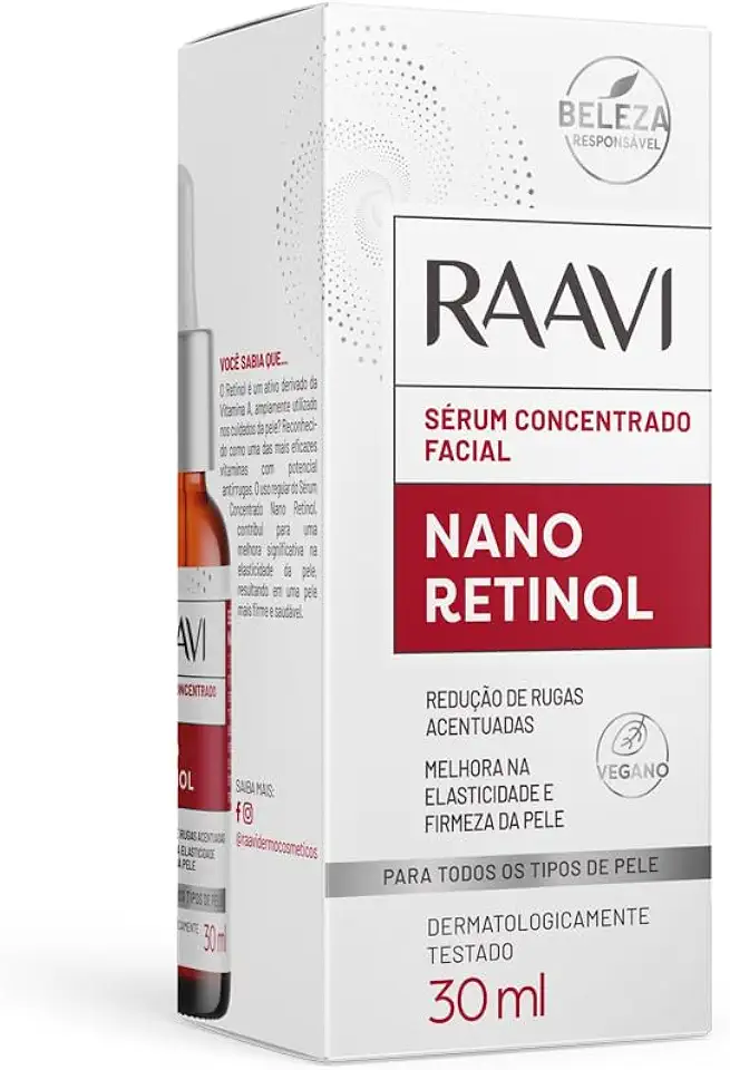 Sérum Facial Concentrado Nano Retinol Raavi 30ml