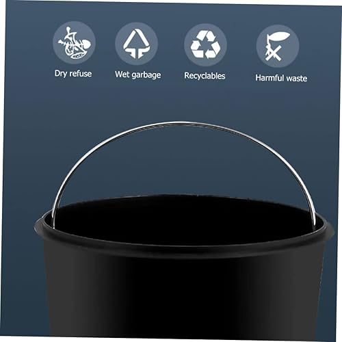 Miniatura 9 de STOBAZA 2 cubos de basura de plástico con tapas, cesta de basura para cocina, contenedor de basura para cocina, papelera de cocina, papelera,