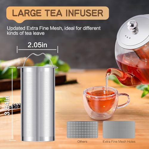 Image of Glass Teapot, Zpose 40oz /1200ml Tea Pot with Removable Stainless Steel Infuser, Clear Glass Tea Kettle with Scale Line, Stovetop Safe Teapot for Blooming Tea & Loose Leaf Tea, Gift Box for Tea Maker