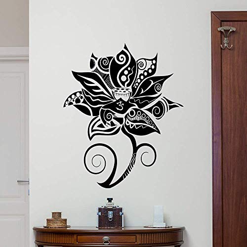 WYFCL Lotus Wall Decal Yoga Studio Art Deco Vinyl Wall Sticker Master Bedroom Comodino Sfondo Decorazione 69X57Cm