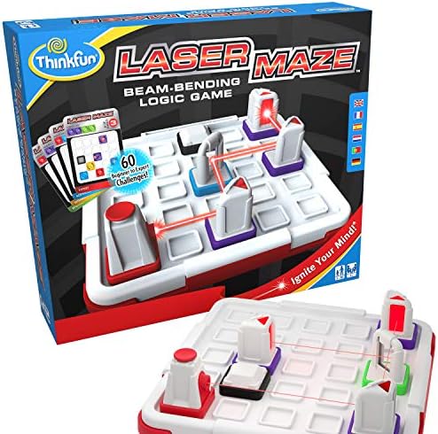 Think Fun Laser Maze (Class 1) Brain Game and STEM Toy for Boys and Girls Age 8 and Up – Award Winning and Mind Challenging Game for Kids (44001014)