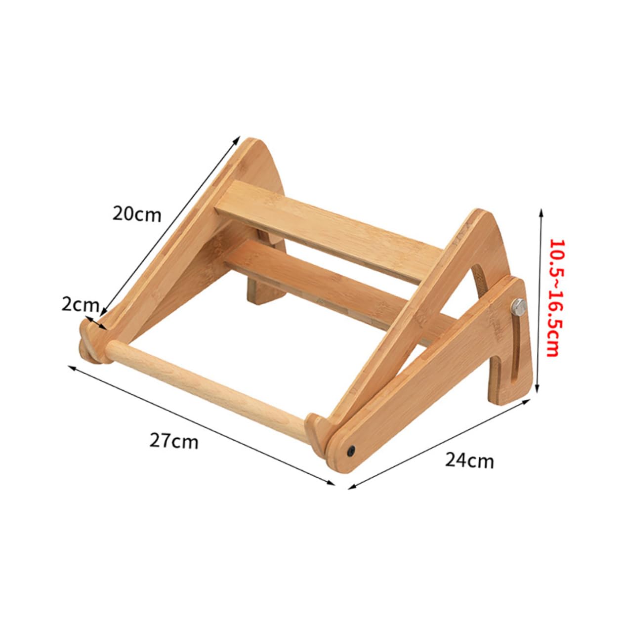 Supporto Per Computer in Legno Regolabile Per Laptop Da 13-15,6 Pollici, Supporto Portatile Pieghevole Multifunzionale Porta Penne, Accessorio Ecocompatibile Per Ufficio e Studio