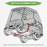 10L0L Golf Buggy Cover Black for Yamaha/EZGO/Club Car, Universal Durable Waterproof Golf Buggy Storage Rain Cover 2/4 Passenger 80" Extended Roof - Image 7