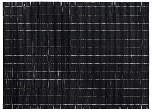 ASA 78006420 - Mantel Individual Decoración Mesa Individuales (Bambú, 46 x 33 cm), Color Negro