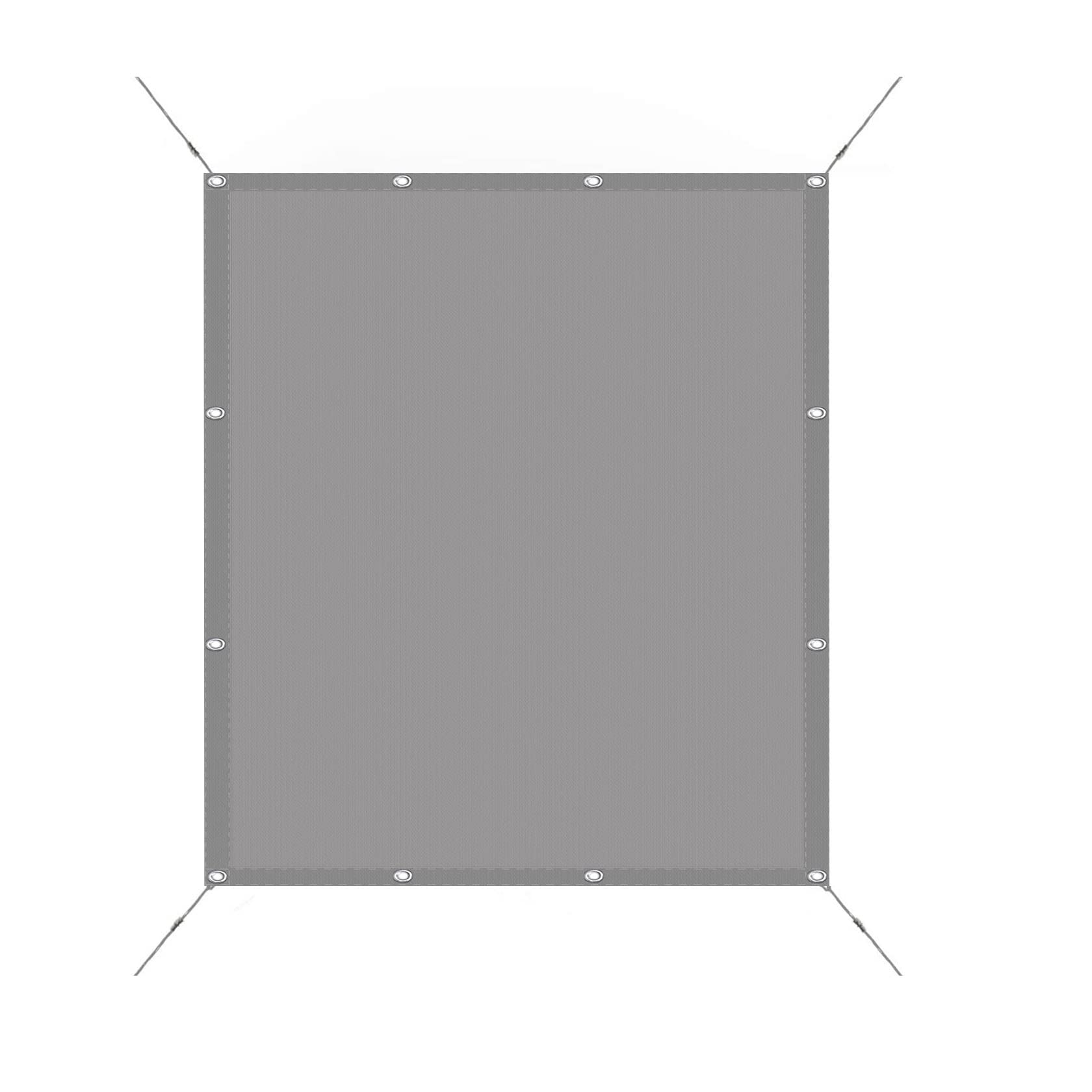 Sun Shade Sail Rectangle 2.5 x 6.5 m(8.2 x 21.33ft) 98% UV Protection Tear-resistant Water Resistant Shade Dispenser with free rope for Outdoor Patio Party, Light Grey — image 1