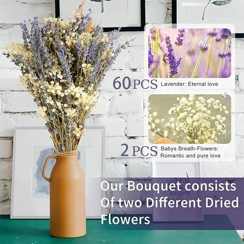 Dried Lavender & Baby's Breath Flowers Bundles for Home, Wedding, Photography, Floral Arrangement, DIY - Image 6