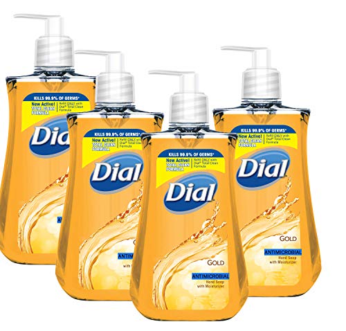 Dial Professional Original Gold Antimicrobial Liquid Hand Soap, 7.5 Ounce (Pack of 4)