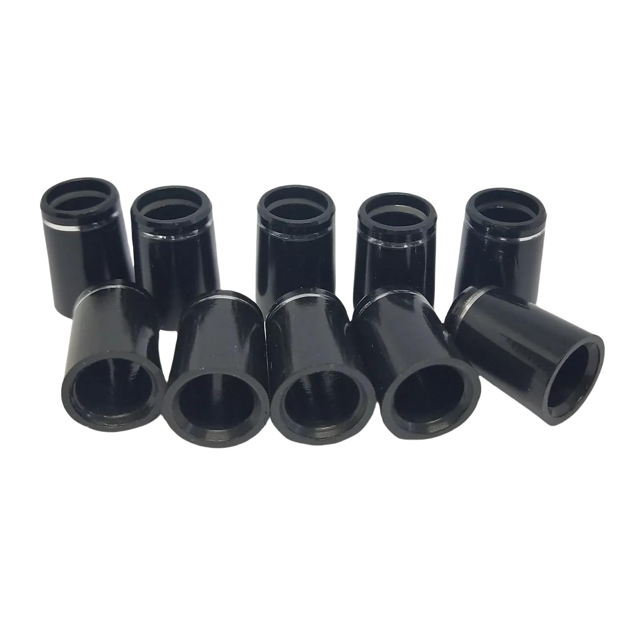 10pcs Size .370 Custom Black Golf Iron ferrules with Single Silver Ring for Most Brand's Iron Shaft