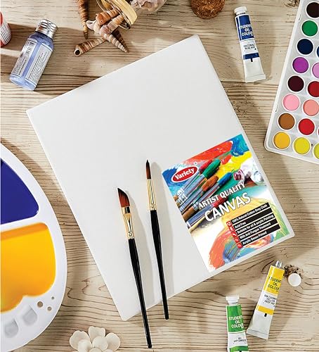 Image of VARIETY CANVAS Canvas Board 7 oz Primed (6 inchX 20 inch) - Pack of 4, White Color