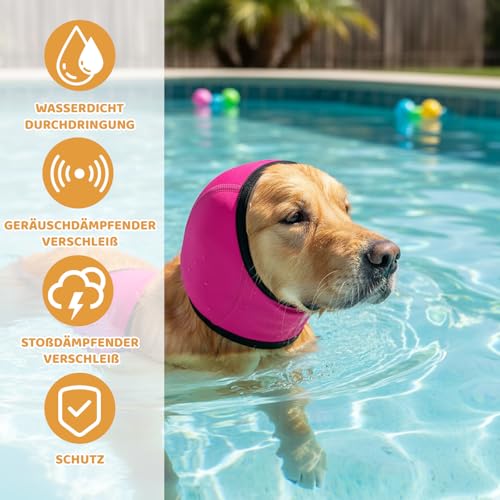 PjuQow 2er-Set Gehörschutz Hund, Ohrenschutz Hund, Hunde Ohrenschutz für Silvester und Lärm,Stress und Angst Zu Reduzieren,Lärmschutz bei Feuerwerk und Gewitter(M)