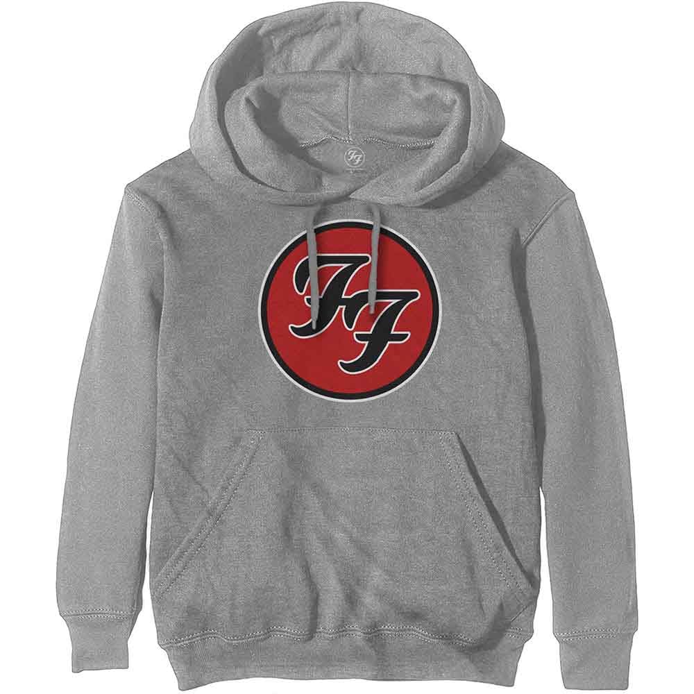 Rock Off officially licensed products Foo Fighters Ff Logo Official Unisex Hoodie Hooded Top (XX-Large) Grey