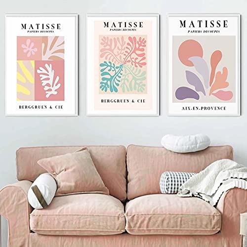 Toile Matisse feuille de corail pour sublimer la décoration de votre salon moderne