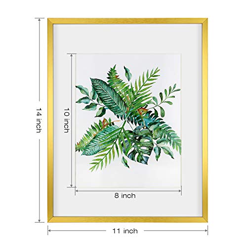 ONE WALL Fotorahmen aus Aluminium, einwandig, goldfarben 11x14 inch – Bild 3