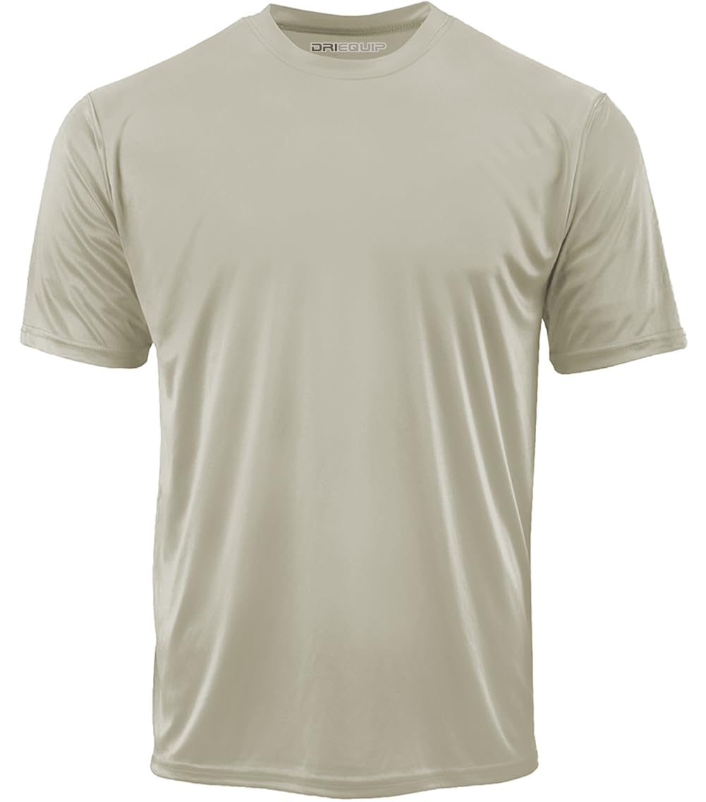 DRIEQUIP Men's Big & Tall Short Sleeve Moisture Wicking Athletic T-Shirts XS-6XL and Tall Sizes