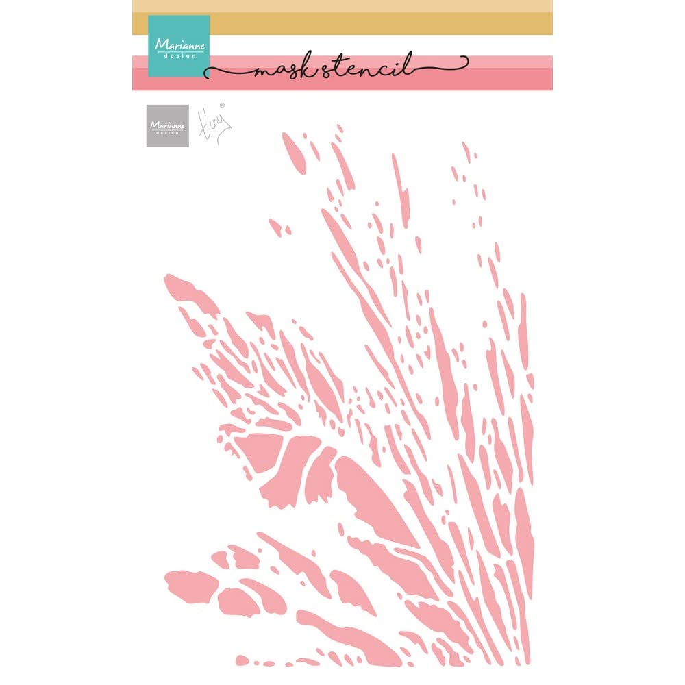 Marianne Design White Mask Stencil, Tiny's Oops, For Scrapbooking Cardmaking And Other Paper Crafts, One Size