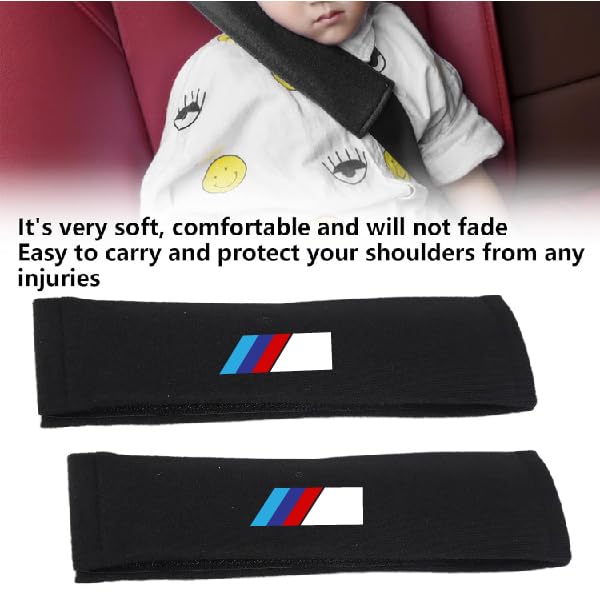 Image of Pack of 2 Safty Car Seat Belt Shoulder Pad for Safe Driving Comfortable to Drivers Travellers Car Seat Belt Cover Fit for All Car