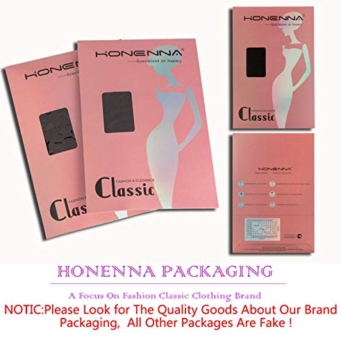 HONENNA Sheer Thigh High Stockings, Silky Stay Up Silicone Lace Top, 1-3 Pairs3