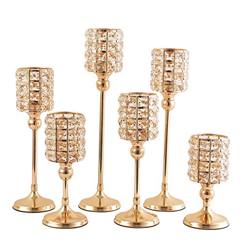 UiEvents.com Wedding Crystal Candle Holders Wedding Candelabra and Floral Stand (2 pcs 10.8