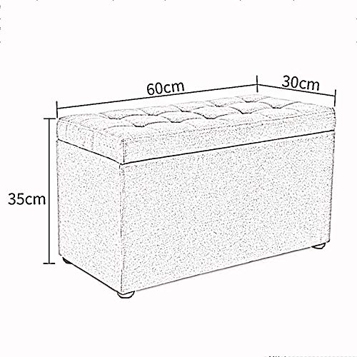 Banc à Chaussures et Siège Rembourré 60 cm - Tabouret de Canapé avec Rangement - 3